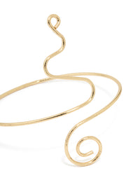 Gold Plated Spiral Arm Cuff - link has visual effect only