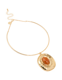 Gold Gem Molten Necklace - link has visual effect only