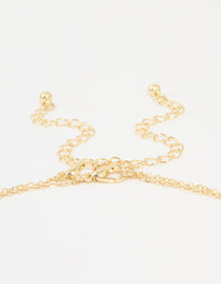 Gold Plated Diamante Heart & Cross Layered Necklace - link has visual effect only