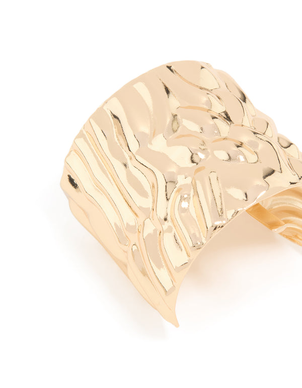 Gold Molten Curved Ponytail Hair Hook