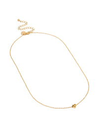 Waterproof Gold Plated Stainless Steel Mini Heart Letter S Necklace - link has visual effect only