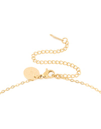 Waterproof Gold Plated Stainless Steel Cubic Zirconia Mini Pavé Letter J Necklace - link has visual effect only