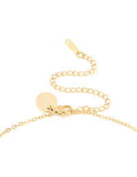 Waterproof Gold Plated Stainless Steel Cubic Zirconia Mini Pavé Letter L Necklace - link has visual effect only