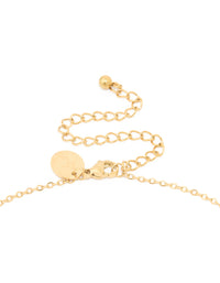 Waterproof Gold Plated Stainless Steel Large Bubble Letter K Necklace - link has visual effect only