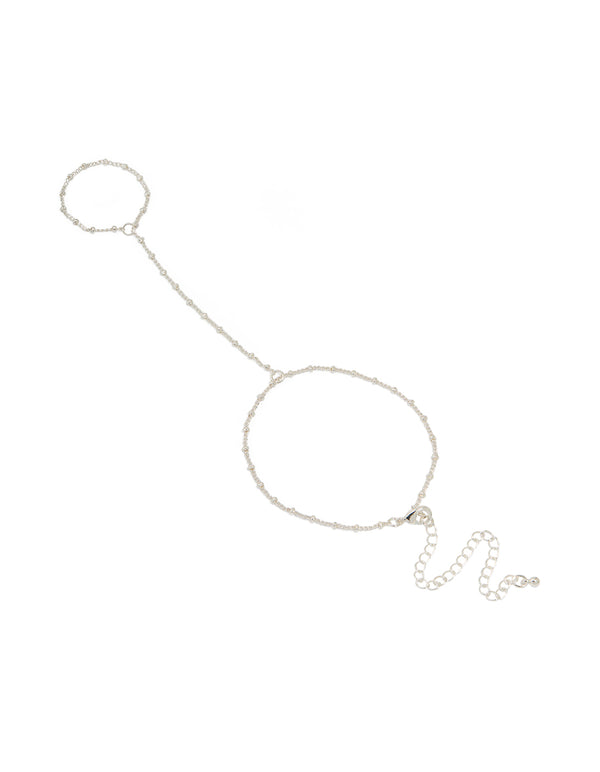 Silver Dainty Ball Hand Chain
