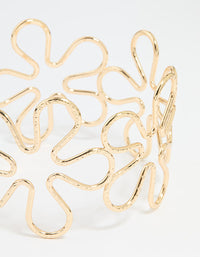 Gold Large Flower Arm Cuff - link has visual effect only