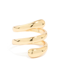 Gold Plated Triple Layer Twist Ring - link has visual effect only
