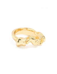 Gold Plated Swirl Twist Ring - link has visual effect only