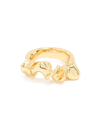 Gold Plated Swirl Twist Ring - link has visual effect only