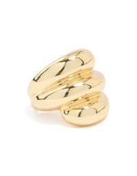 Gold Plated Stacked Twist Ring - link has visual effect only