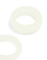 White Acrylic Marbled Rings 2-Pack - link has visual effect only