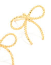 Gold Plated Sterling Silver Large Bow Earrings - link has visual effect only