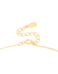 Gold Plated Sterling Silver Cubic Zirconia Cross Necklace - link has visual effect only