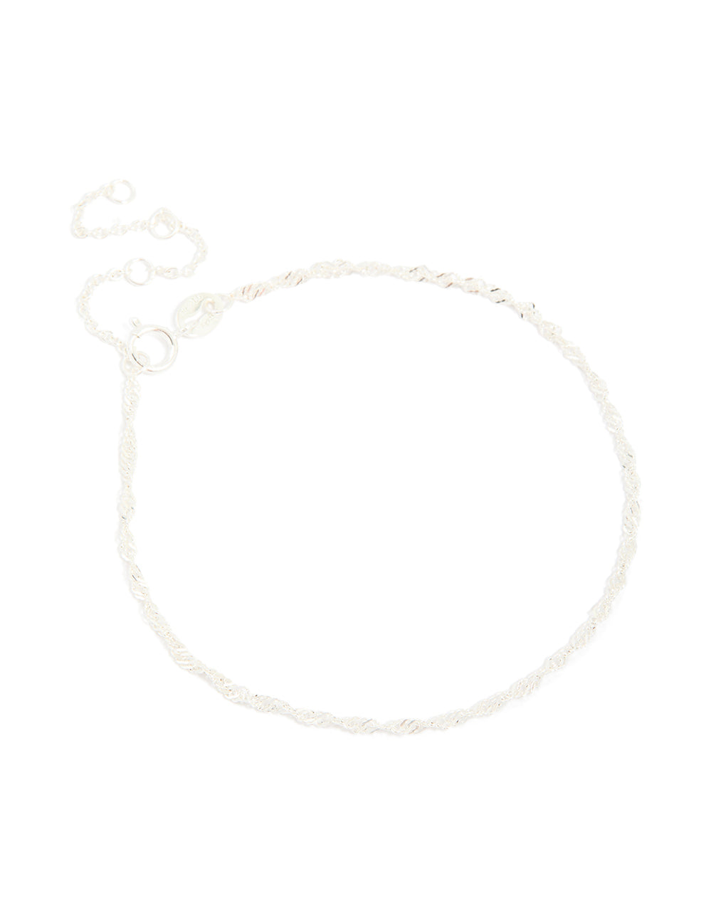 Sterling Silver Twist Link Bracelet