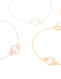 Mixed Metal Planet Bracelets 3-Pack - link has visual effect only
