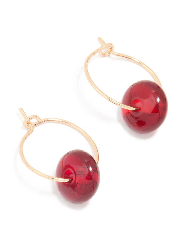 Gold Rondell Hoop Earrings