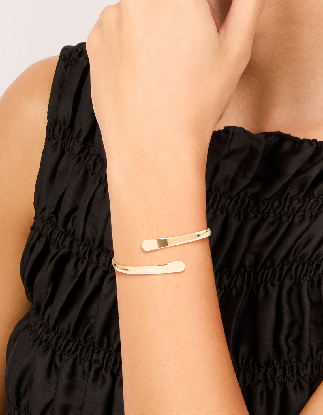 Gold Wrap Around Wrist Cuff