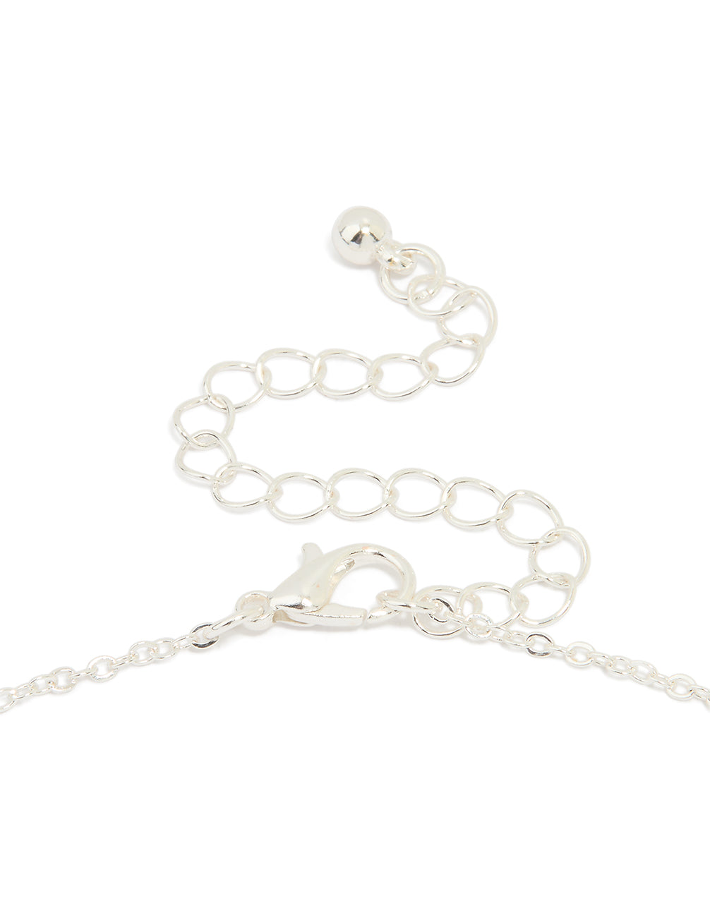 Silver Plated Cubic Zirconia Butterfly Pendant Necklace