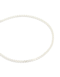 Silver Plated Detailed Chain Toggle Bracelet - link has visual effect only