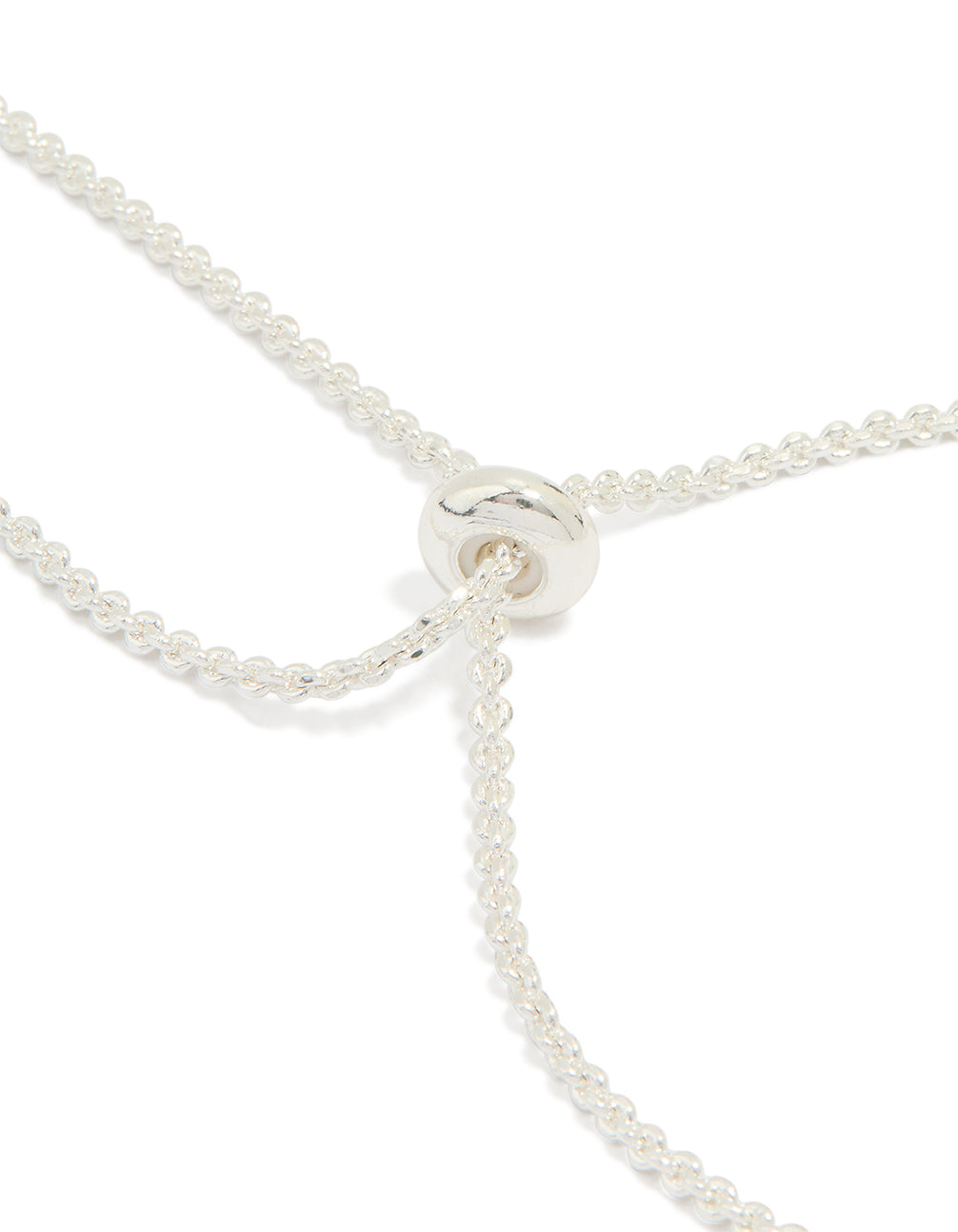 Silver Plated Detailed Chain Toggle Bracelet