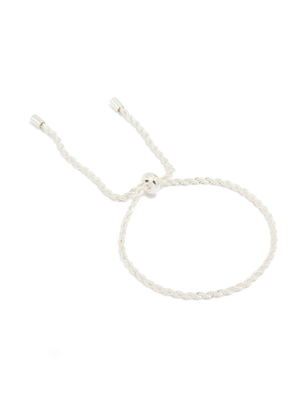 Silver Plated Simple Rope Toggle Bracelet
