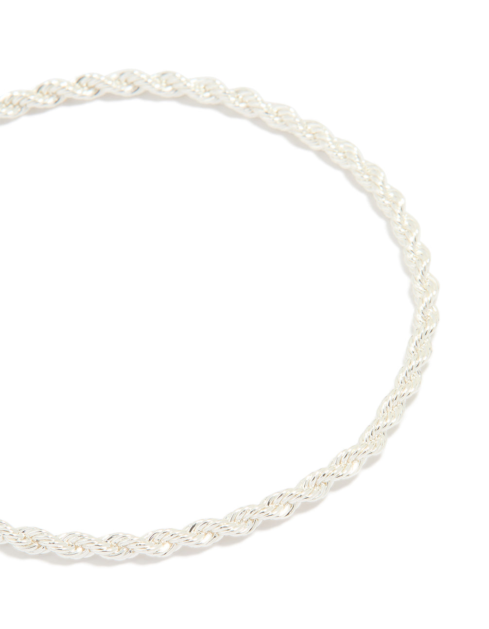 Silver Plated Simple Rope Toggle Bracelet