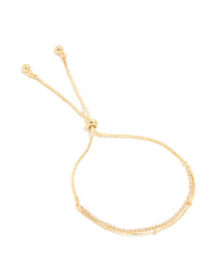 Gold Plated Cubic Zirconia Layered Toggle Bracelet - link has visual effect only