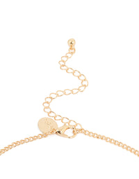 Gold Flat Organic Shape Lariat Necklace - link has visual effect only
