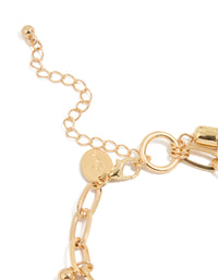 Gold Tassel & Textured Coin Charm Bracelet - link has visual effect only