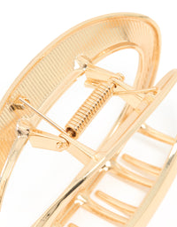 Gold Molten Oval Hair Claw Clip - link has visual effect only