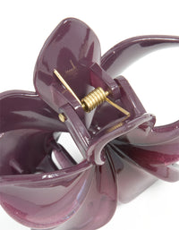 Plum Frangipani Hair Claw Clip - link has visual effect only