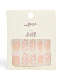Pink Wave Diamante Mixed Press On Nail Set - link has visual effect only