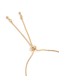 Gold Cubic Zirconia Double Snake Toggle Bracelet - link has visual effect only