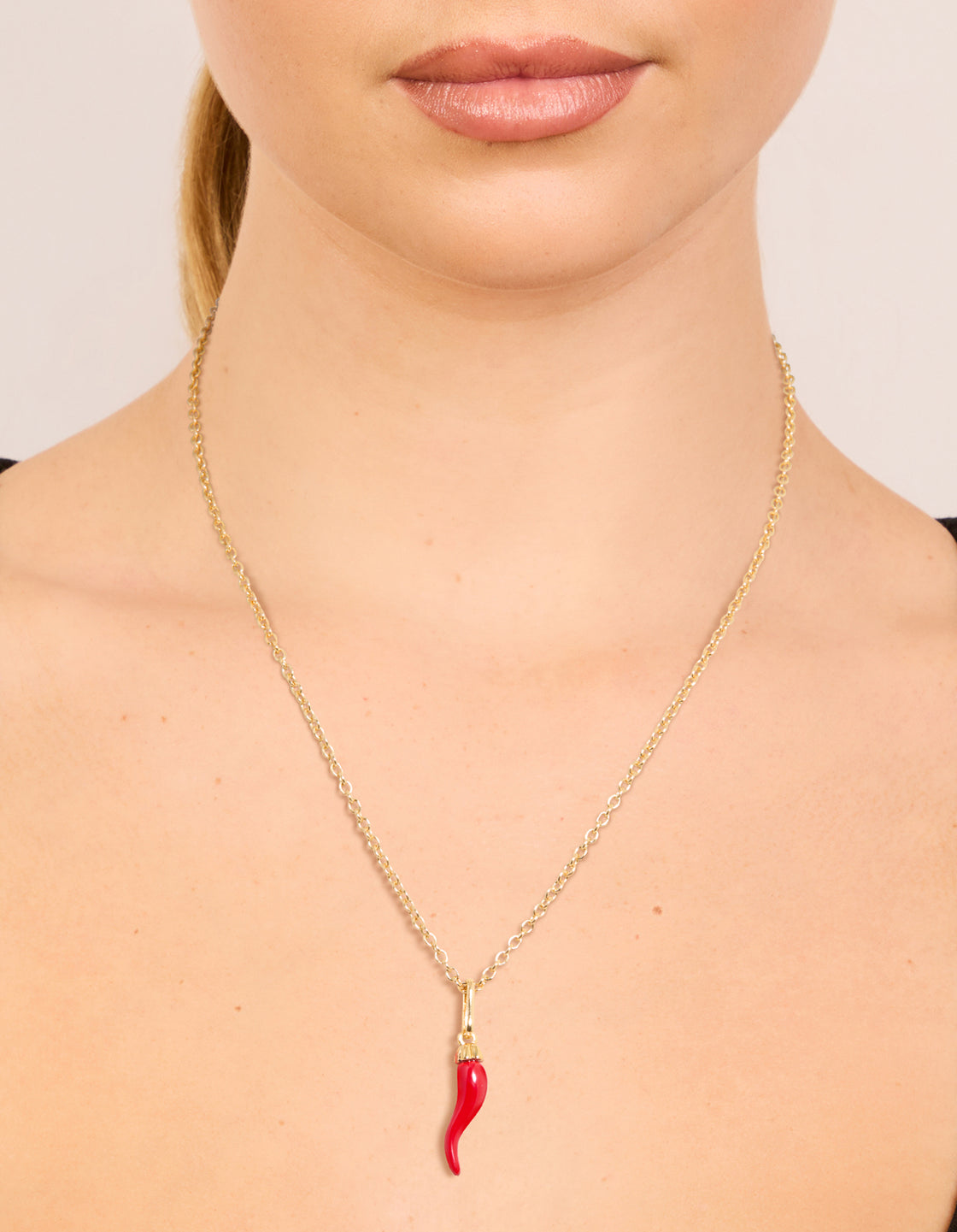 Gold Plated Chilli Pendant Necklace