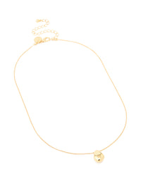 Gold Plated Brass Teardrop Pendant Necklace - link has visual effect only