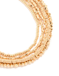 Gold Beaded Layered Necklace - link has visual effect only
