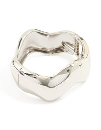Silver Organic Thick Wave Bangle - link has visual effect only