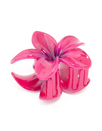 Pink Ombre Frangipani Claw Clip - link has visual effect only
