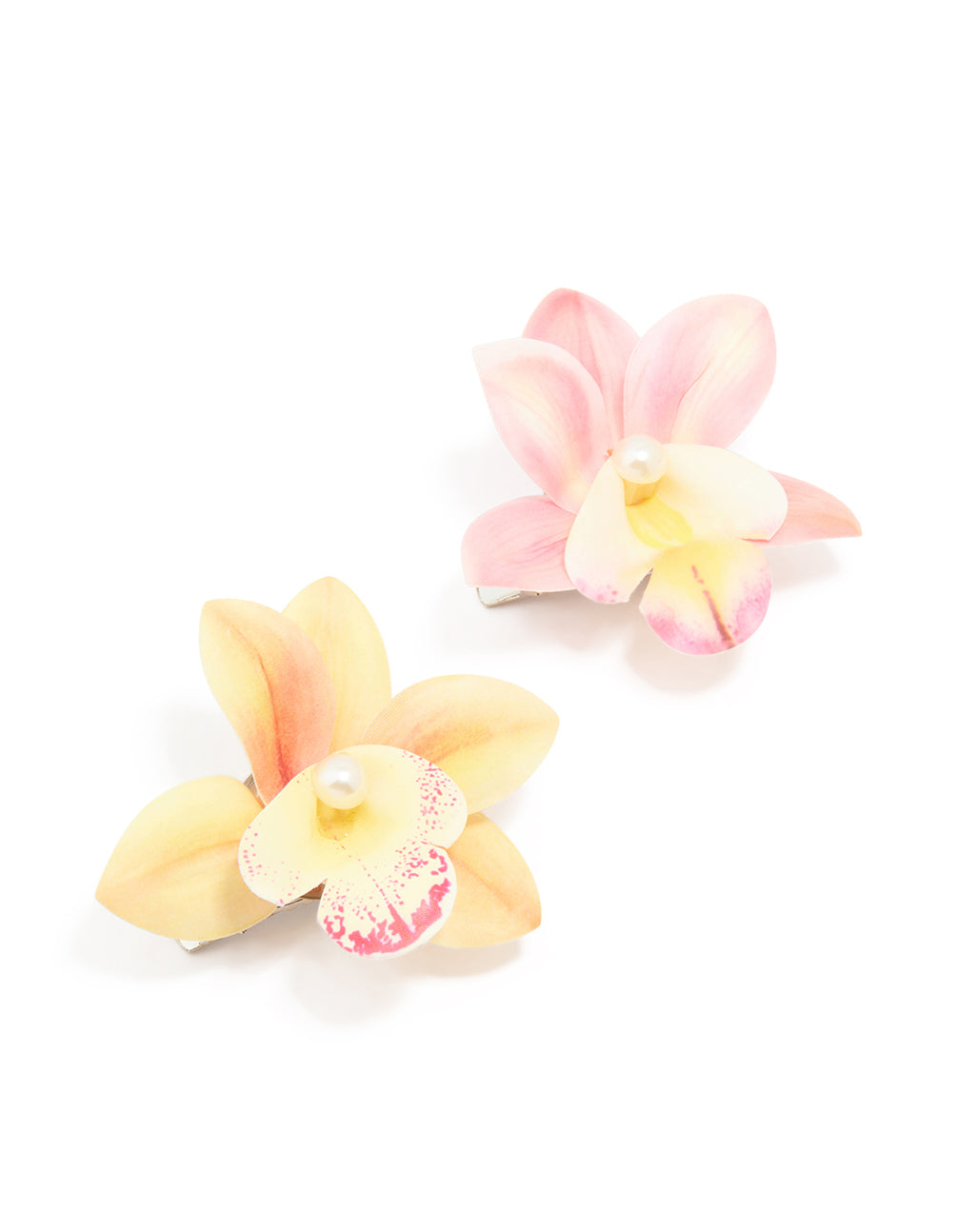 Mixed Small Orchid Hair Clips 2-Pack