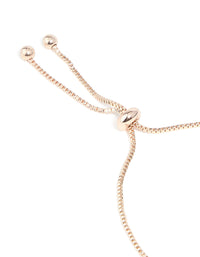 Rose Gold Plated Cubic Zirconia Flower Toggle Bracelet - link has visual effect only