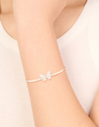 Rose Gold Plated Cubic Zirconia Butterfly Toggle Bracelet - link has visual effect only
