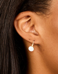 Gold Plated Freshwater Pearl Small Hook Earrings - link has visual effect only