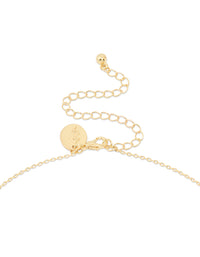 Gold Plated Cubic Zirconia Floral Teardrop Necklace - link has visual effect only