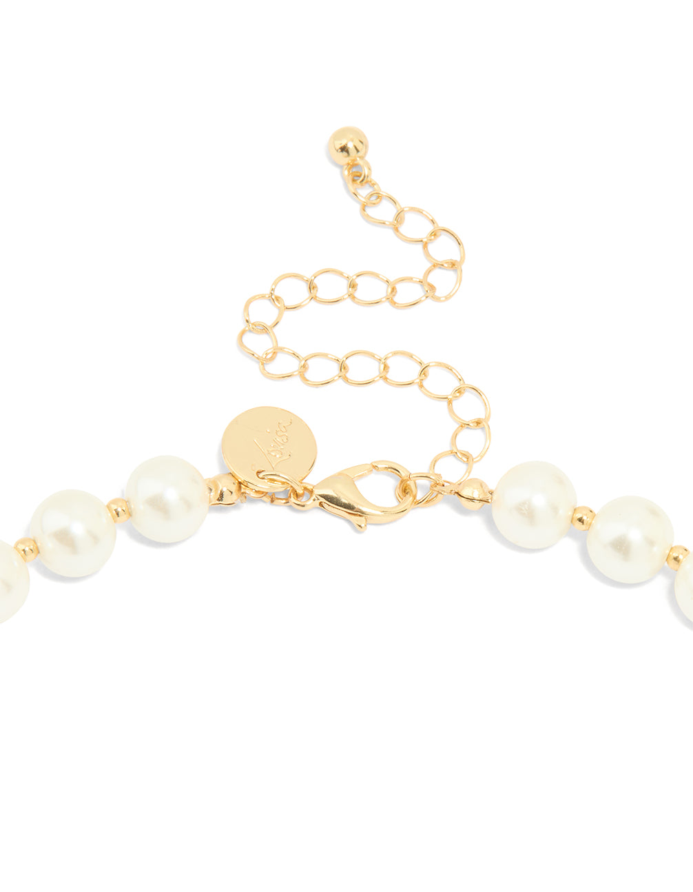 Gold Plated Pearl & Ball Alternating Necklace