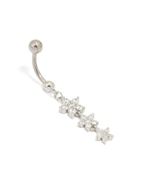 Titanium Cubic Zirconia Butterfly Belly Bar - link has visual effect only