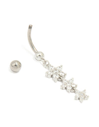 Titanium Cubic Zirconia Butterfly Belly Bar - link has visual effect only