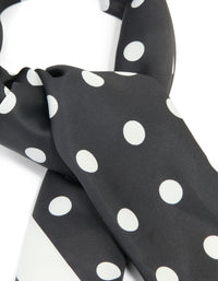 Black & White Polka Dot Fabric Scarf - link has visual effect only