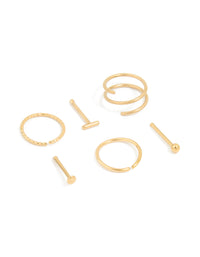 Surgical Steel Nose Stud & Ring Piercing Pack - link has visual effect only