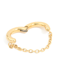 Gold Plated Single Chain Ear Cuff - link has visual effect only