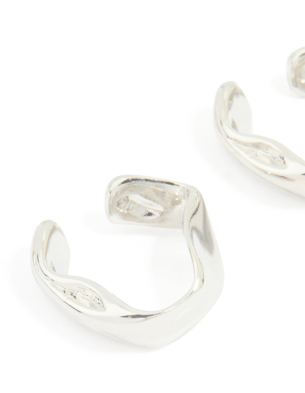 Silver Plated Single Molten Ear Cuff